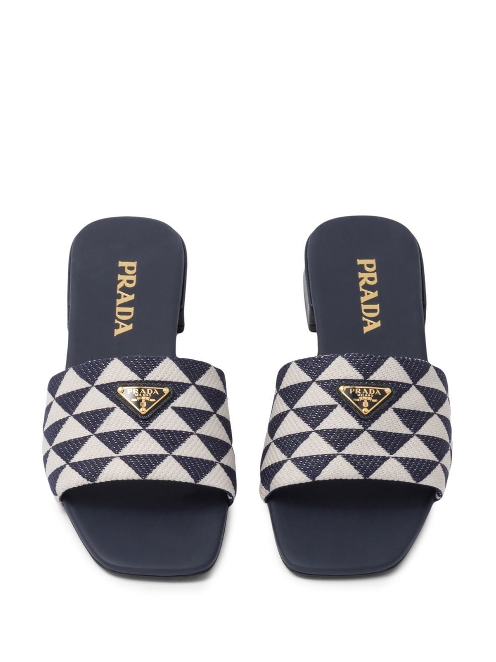 Prada geometric logo-plaque slides - Image 4