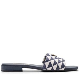 Prada geometric logo-plaque slides