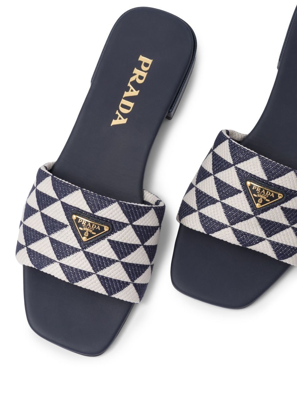 Prada geometric logo-plaque slides - Image 5