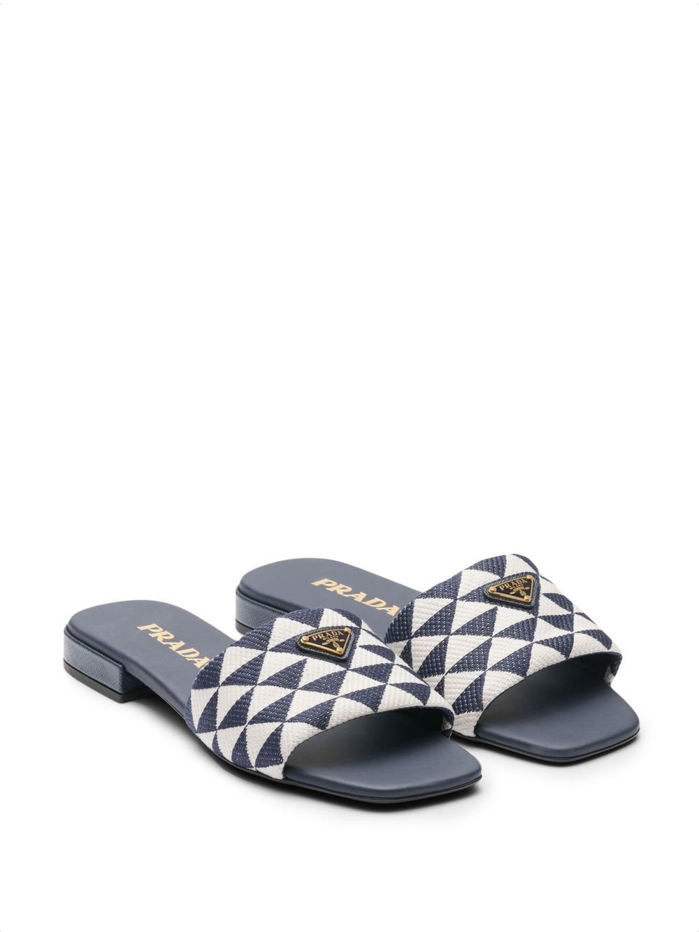 Prada geometric logo-plaque slides - Image 2