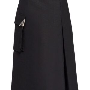 Prada  triangle-logo midi cargo skirt