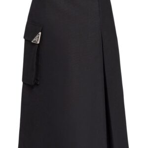 Prada  triangle-logo midi cargo skirt