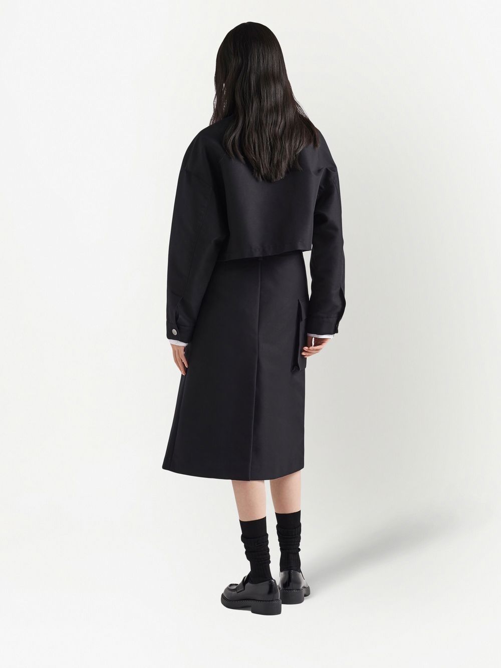 Prada triangle-logo midi cargo skirt - Image 3