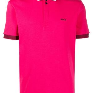 BOSS  contrasting-trim polo shirt