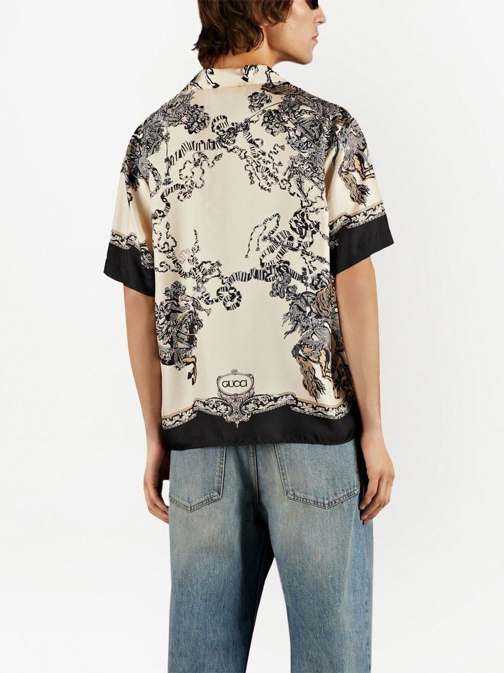 Gucci graphic-print silk bowling shirt - Image 4