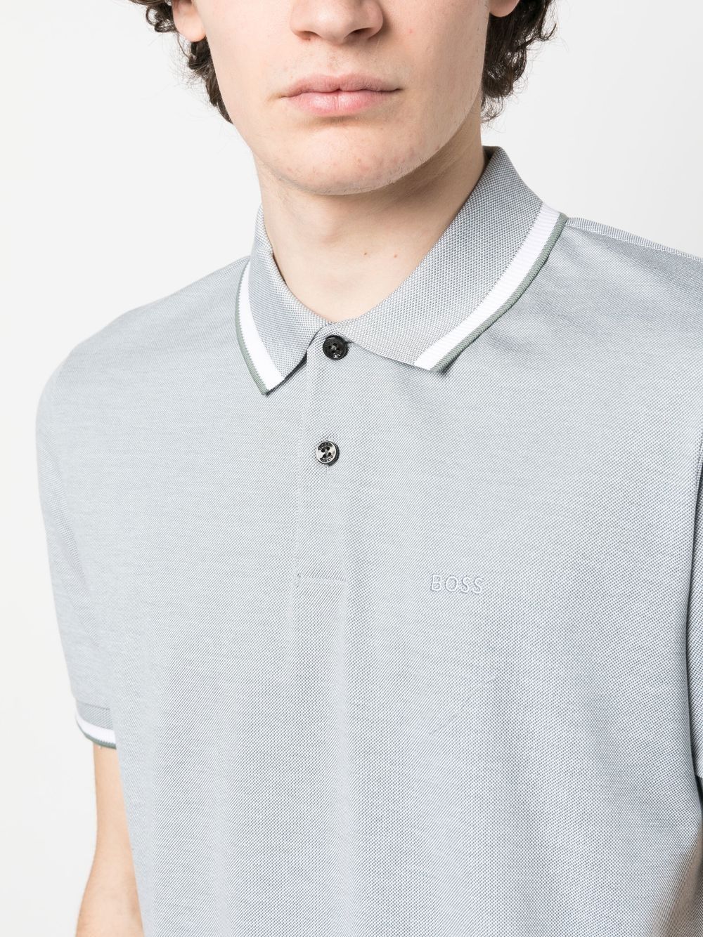 BOSS stripe-detailed polo shirt - Image 4