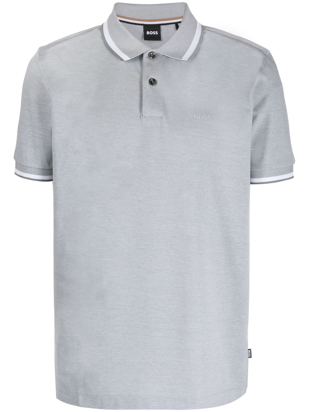 BOSS stripe-detailed polo shirt