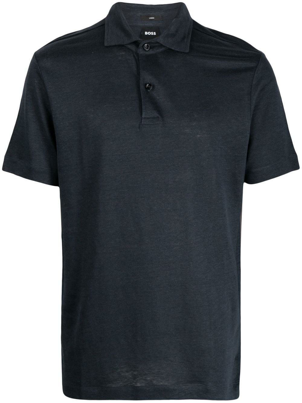 BOSS linen-flax polo shirt