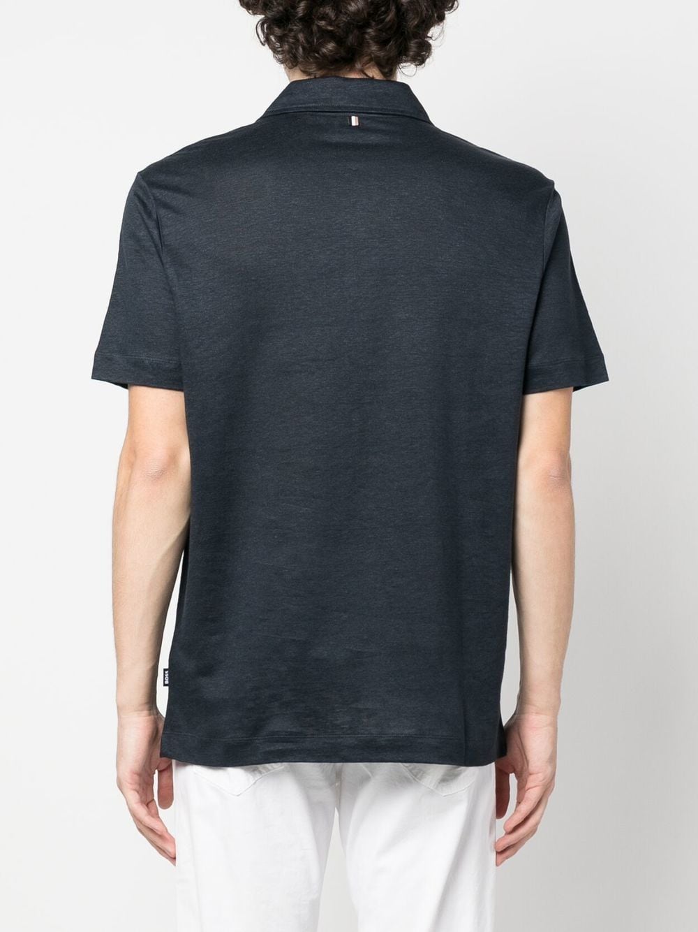 BOSS linen-flax polo shirt - Image 3
