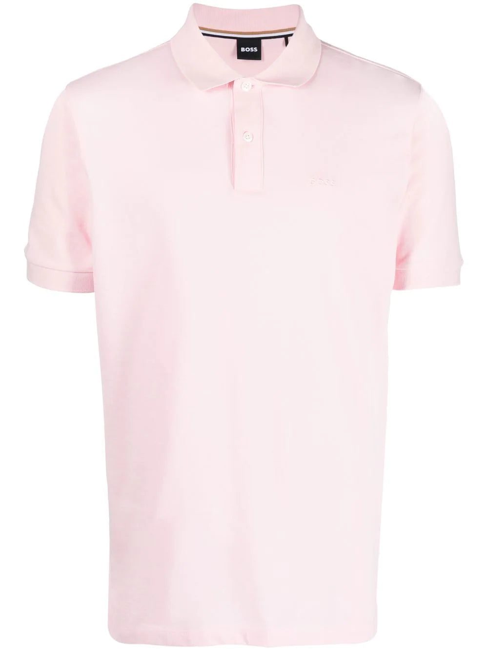 BOSS logo-embroidered polo shirt