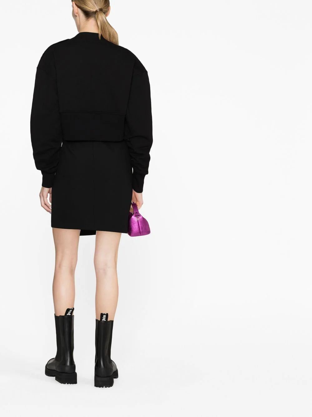 Balmain logo-print cropped sweatshirt - Image 3