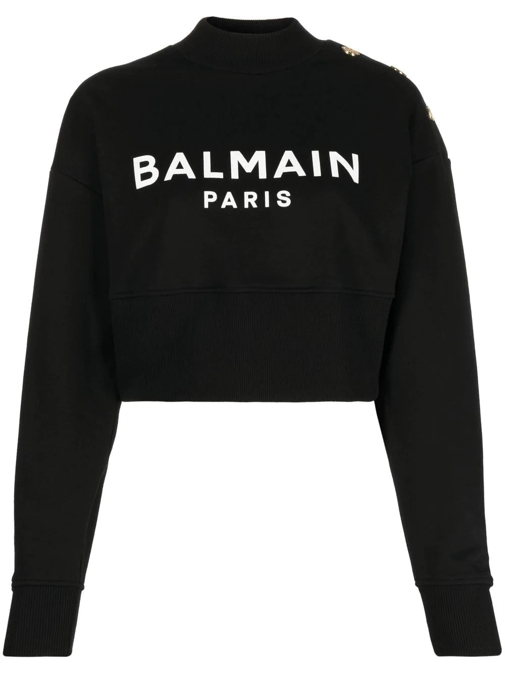Balmain logo-print cropped sweatshirt