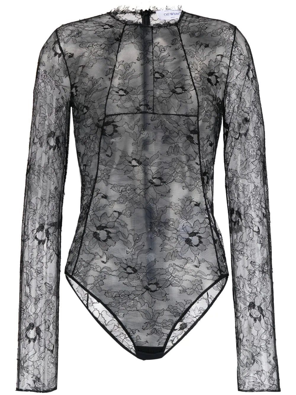 Off-White sheer lace bodysuit