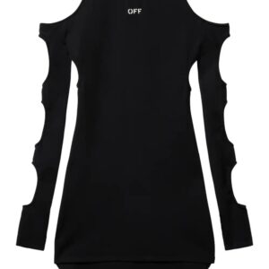 Off-White cut-out long-sleeved dress