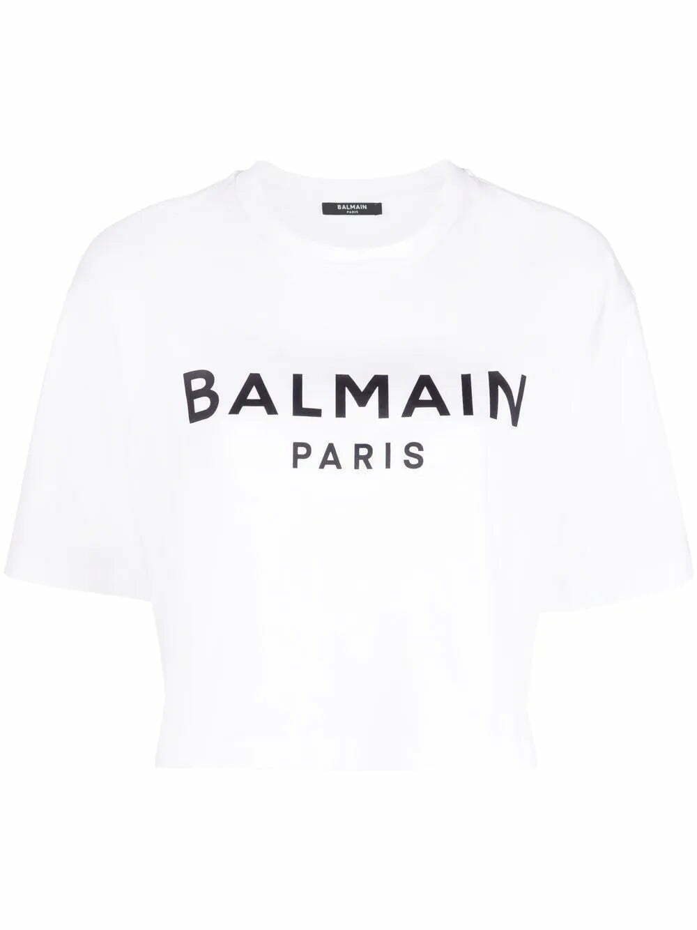 Balmain logo cropped T-shirt