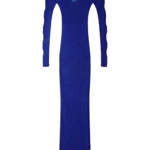 Off-White ribbed cut-out dress