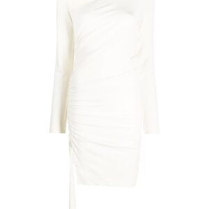Off-White asymmetric ruched minidress
