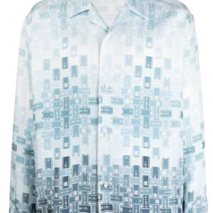 AMIRI  Gradient Tape-print silk shirt