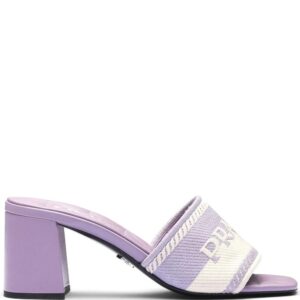 Prada  embroidered-logo sandals