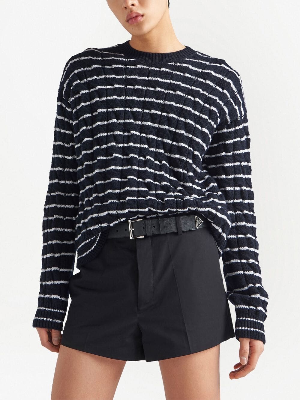 Louis Vuitton triangle-logo leather belt - Image 4