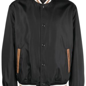 Versace stripe-detail bomber jacket