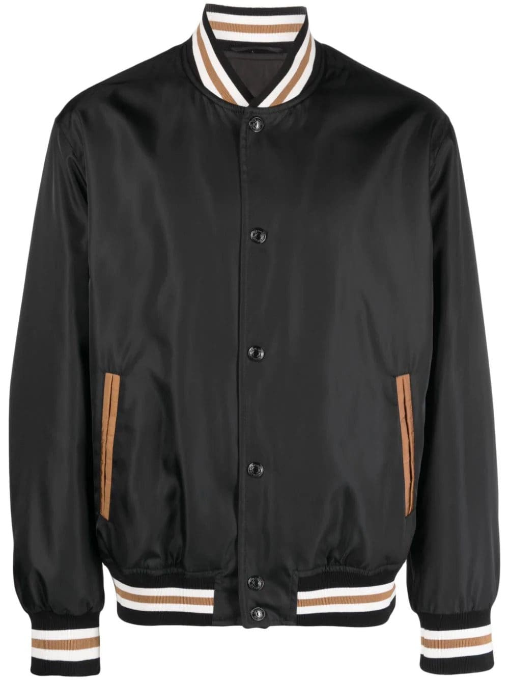 Versace stripe-detail bomber jacket