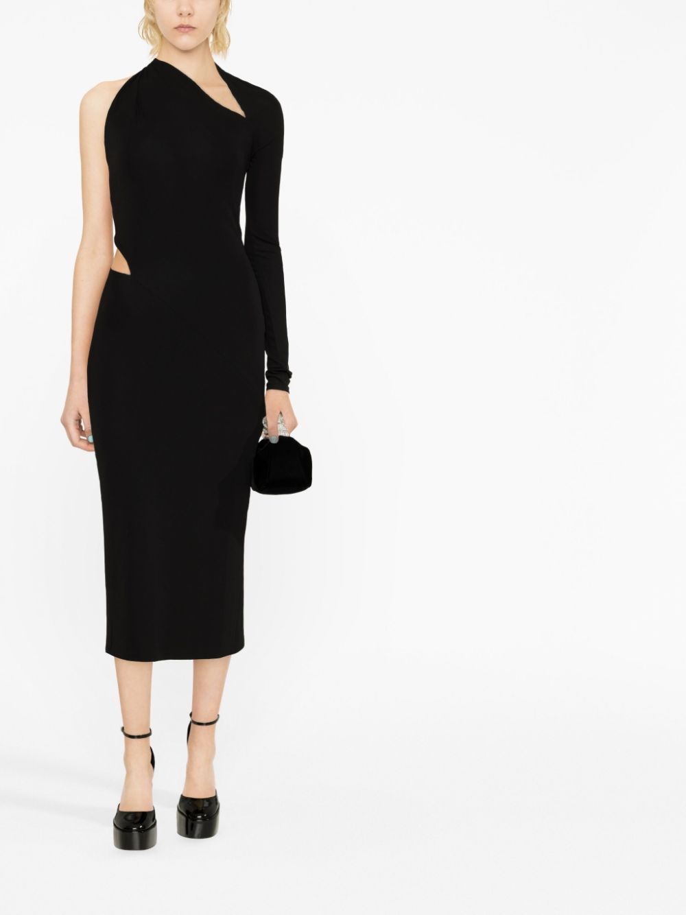 Versace one-shoulder cut-out midi dress - Image 2
