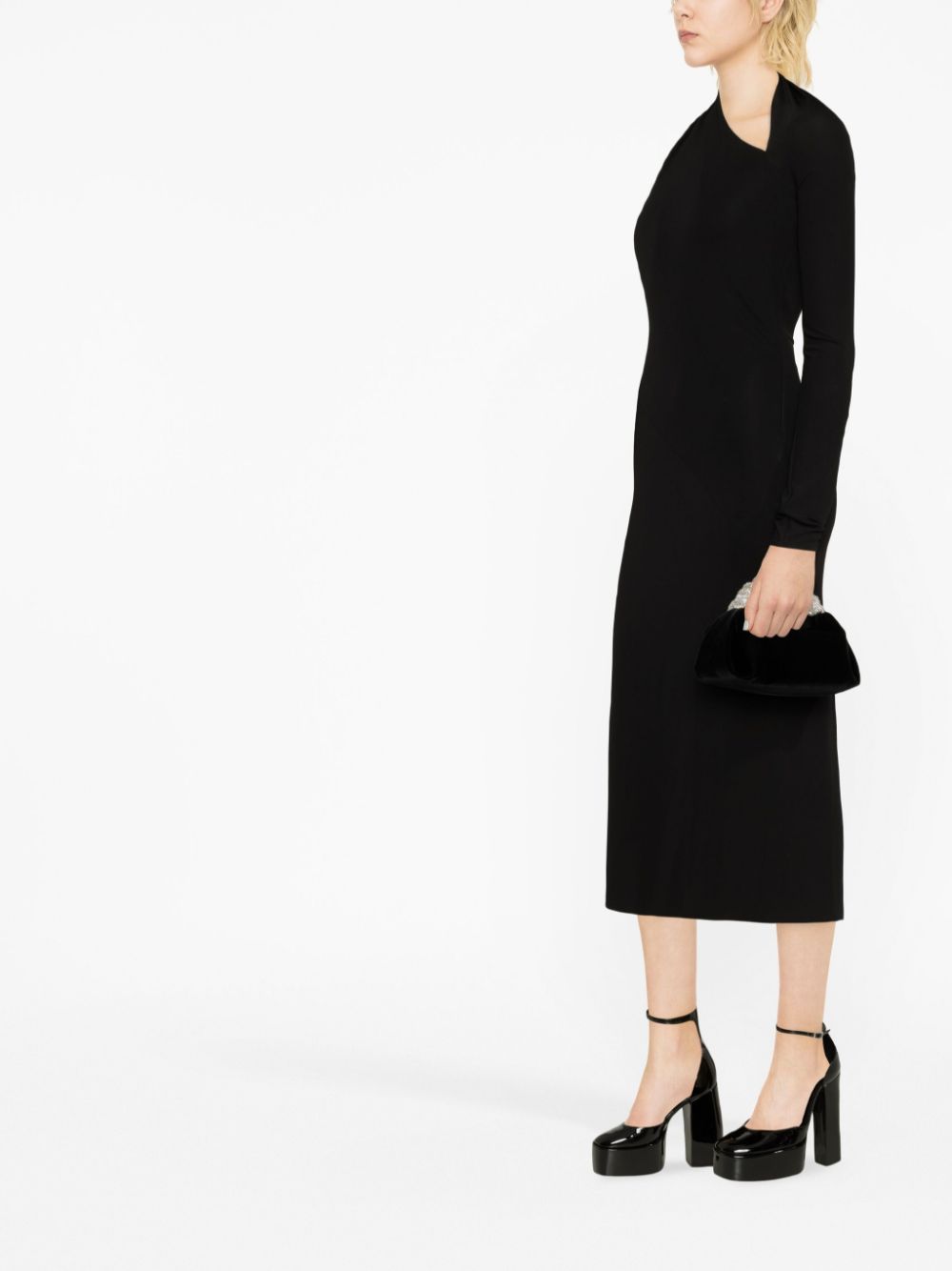 Versace one-shoulder cut-out midi dress - Image 4