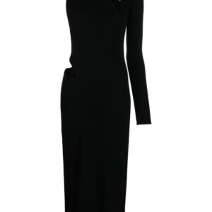 Versace  one-shoulder cut-out midi dress