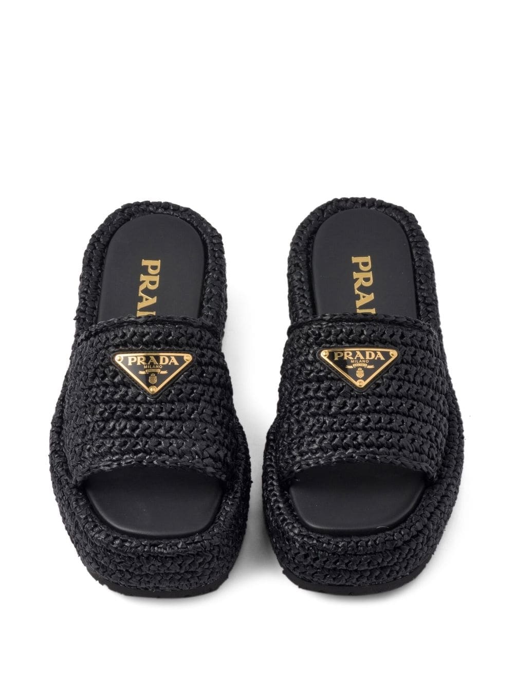 Prada woven flatform sandals - Image 4
