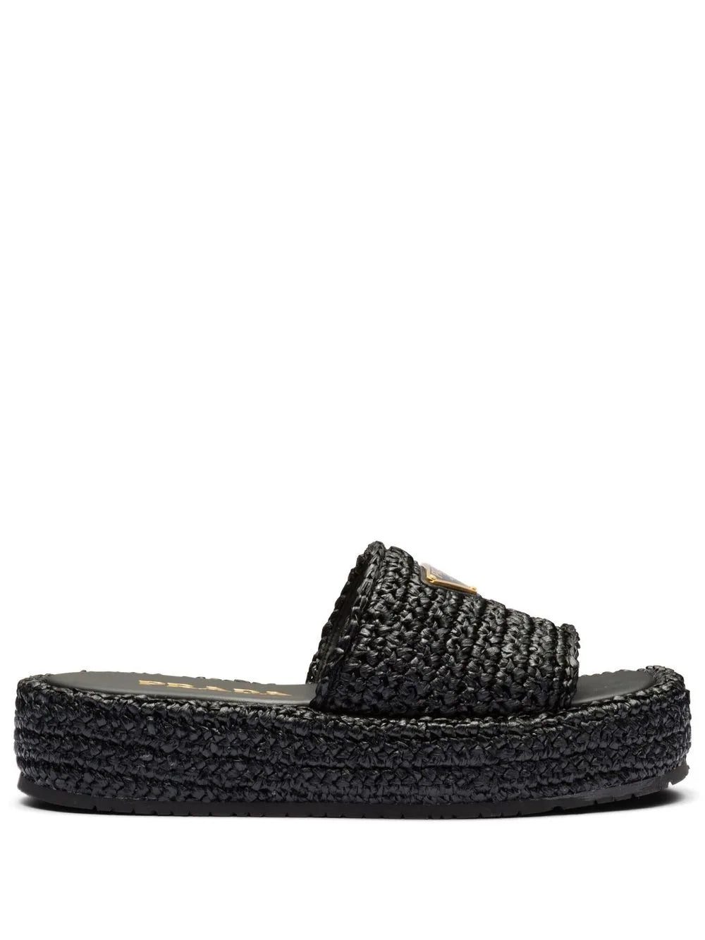 Prada woven flatform sandals