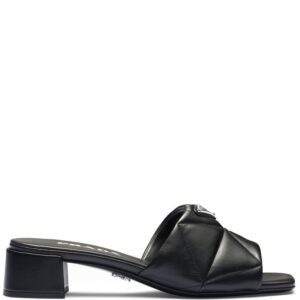 Prada 45mm triangle-logo leather sandals