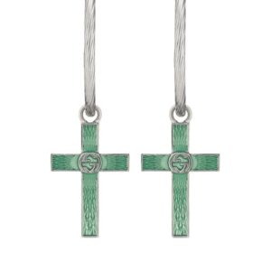 Gucci Interlocking G enamel cross single earring