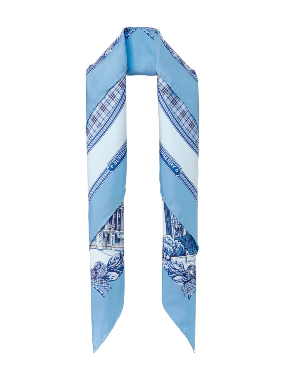 Burberry monuments-print silk square scarf - Image 2