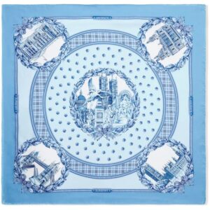 Burberry  monuments-print silk square scarf