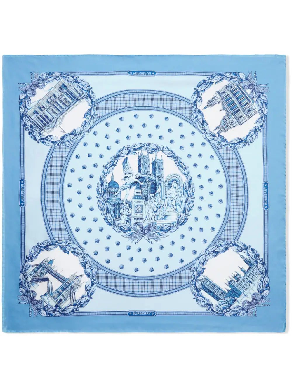 Burberry monuments-print silk square scarf