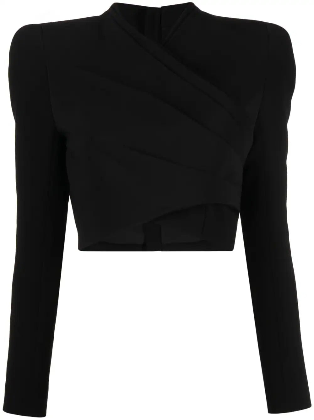 Balmain shoulder-pads cropped top