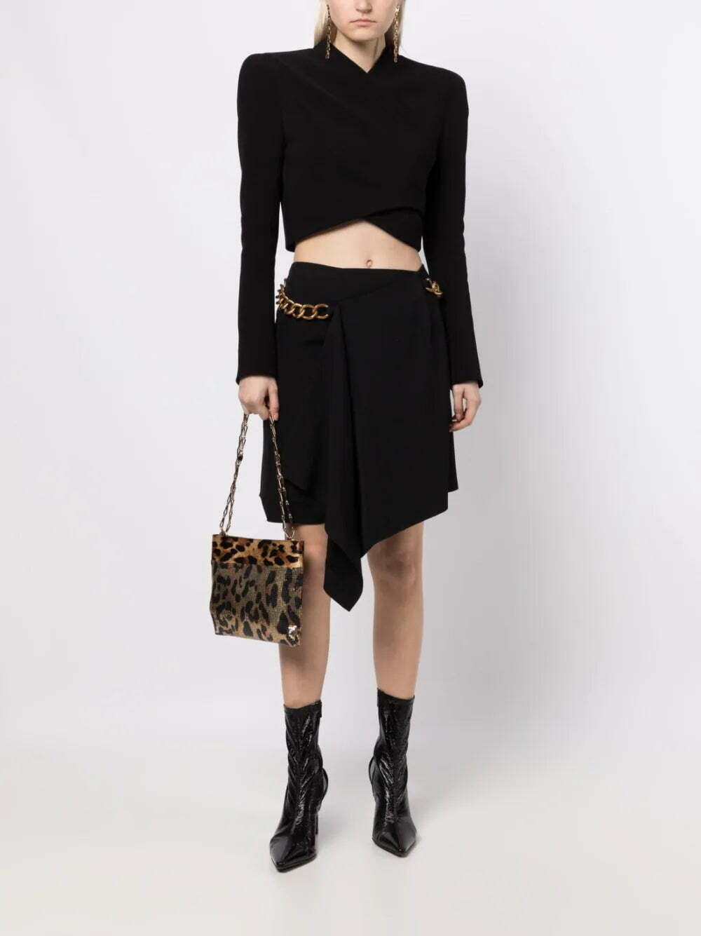 Balmain shoulder-pads cropped top - Image 2