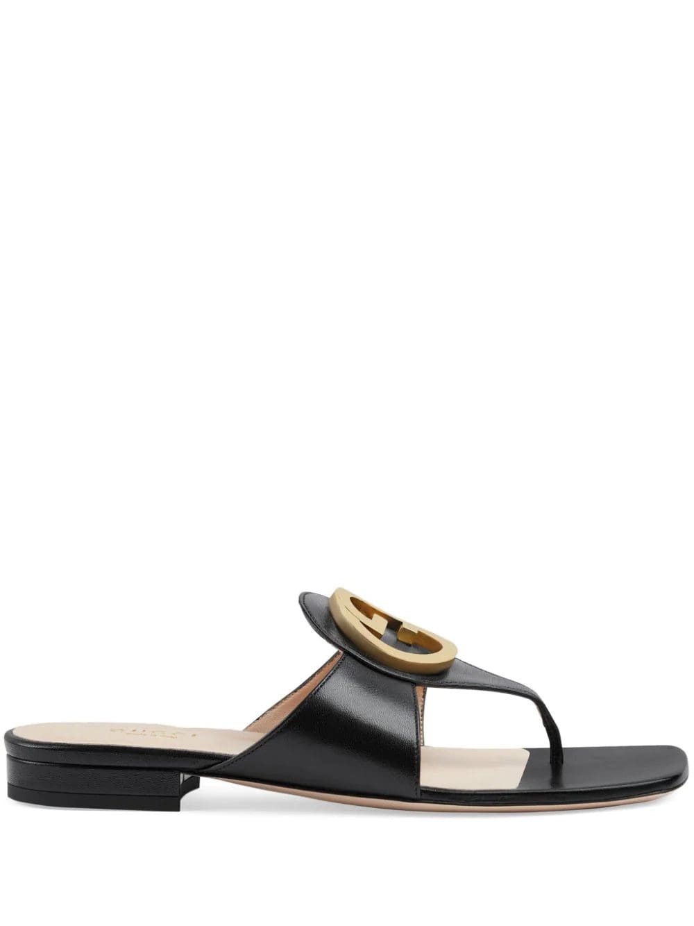 Gucci Blondie Interlocking G logo thong sandals