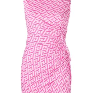 Versace La Greca draped mini dress