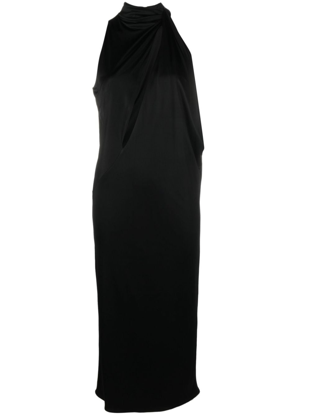 Versace slashed halterneck midi dress