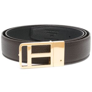 Louis Vuitton leather buckle belt
