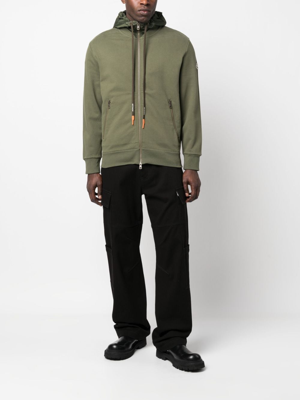 Moncler logo patch zipped hoodie - Image 2