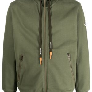 Moncler logo patch zipped hoodie