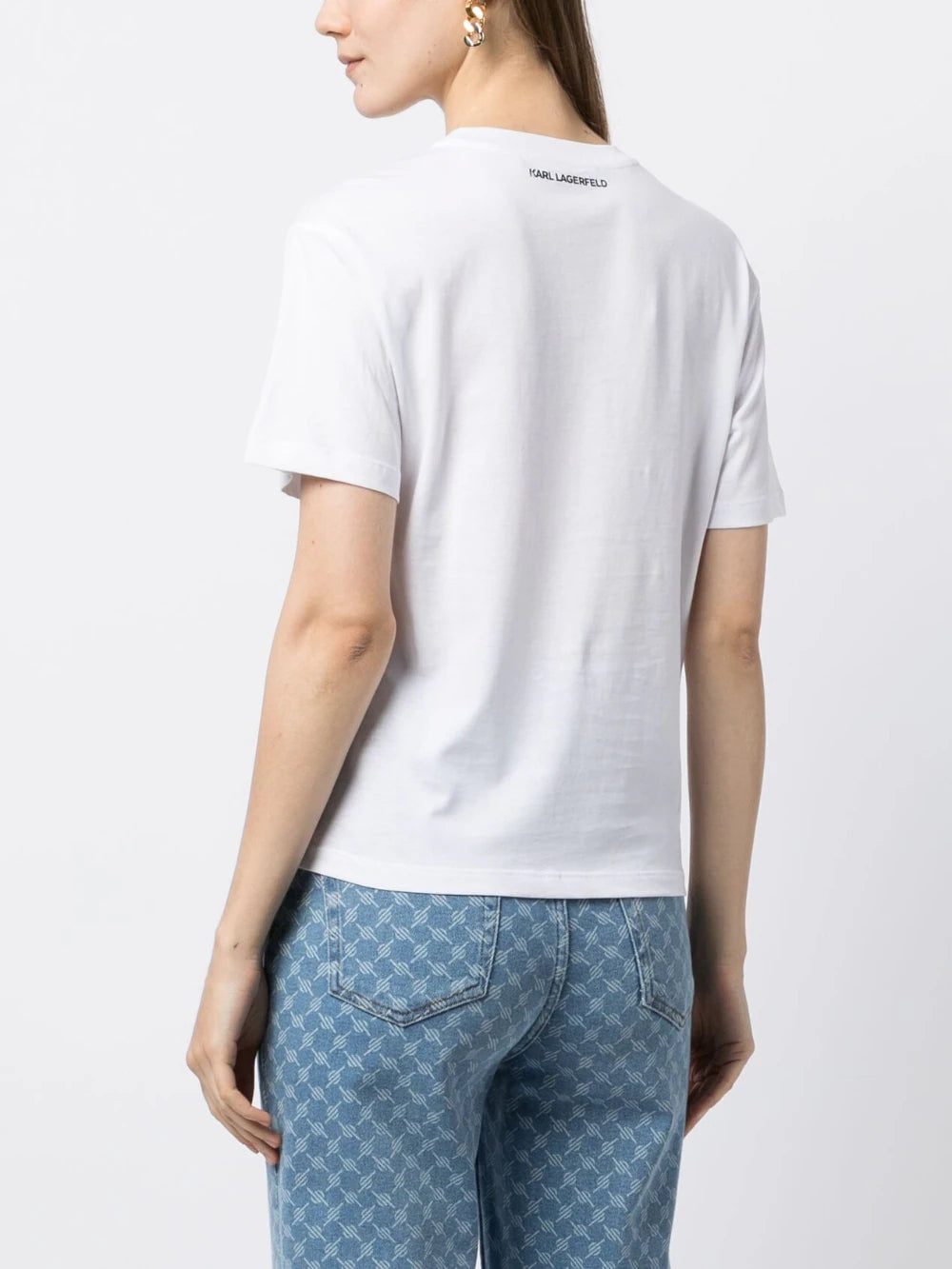Karl Lagerfeld cut-out cotton T-shirt - Image 4