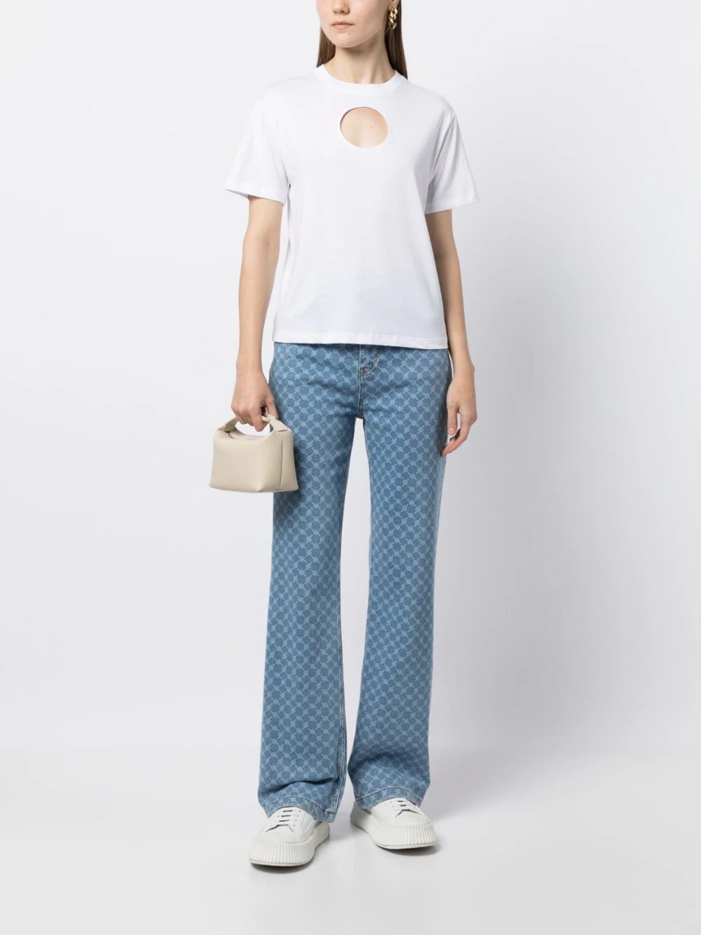 Karl Lagerfeld cut-out cotton T-shirt - Image 2