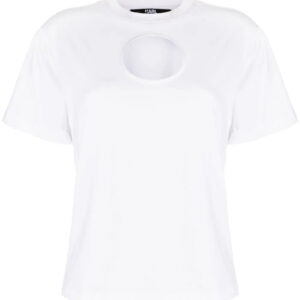 Karl Lagerfeld  cut-out cotton T-shirt