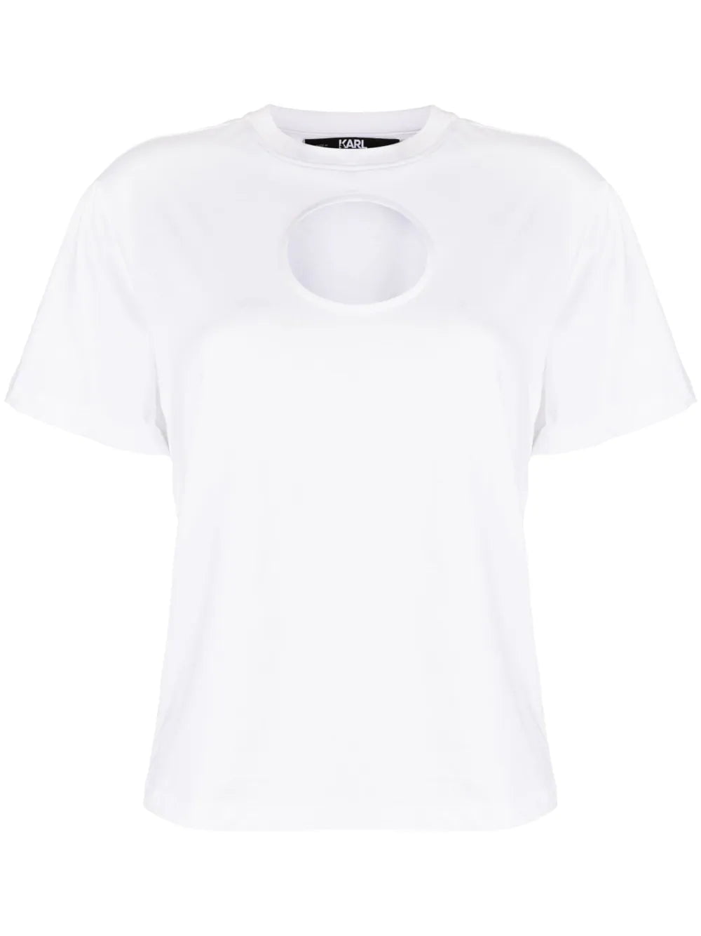 Karl Lagerfeld cut-out cotton T-shirt