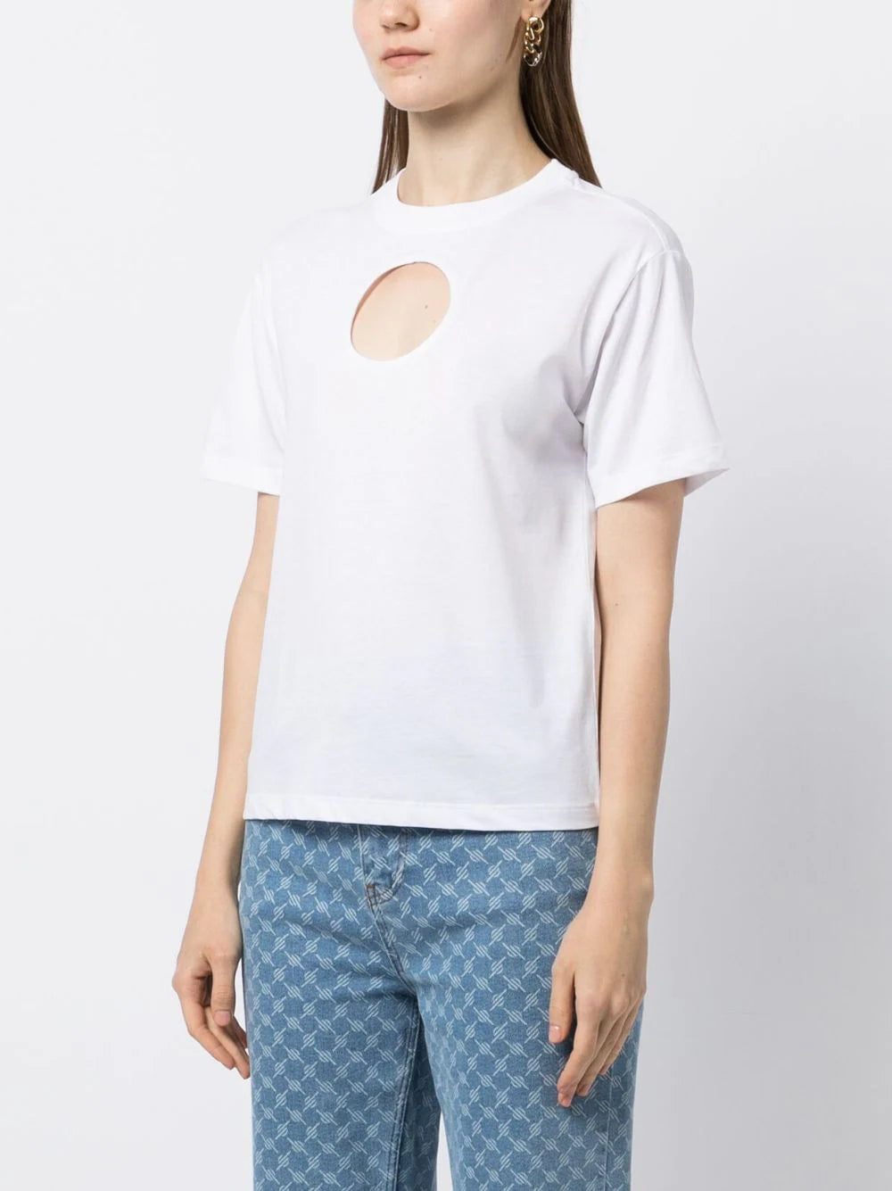 Karl Lagerfeld cut-out cotton T-shirt - Image 3