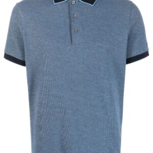 Tommy Hilfiger logo-patch cotton polo shirt